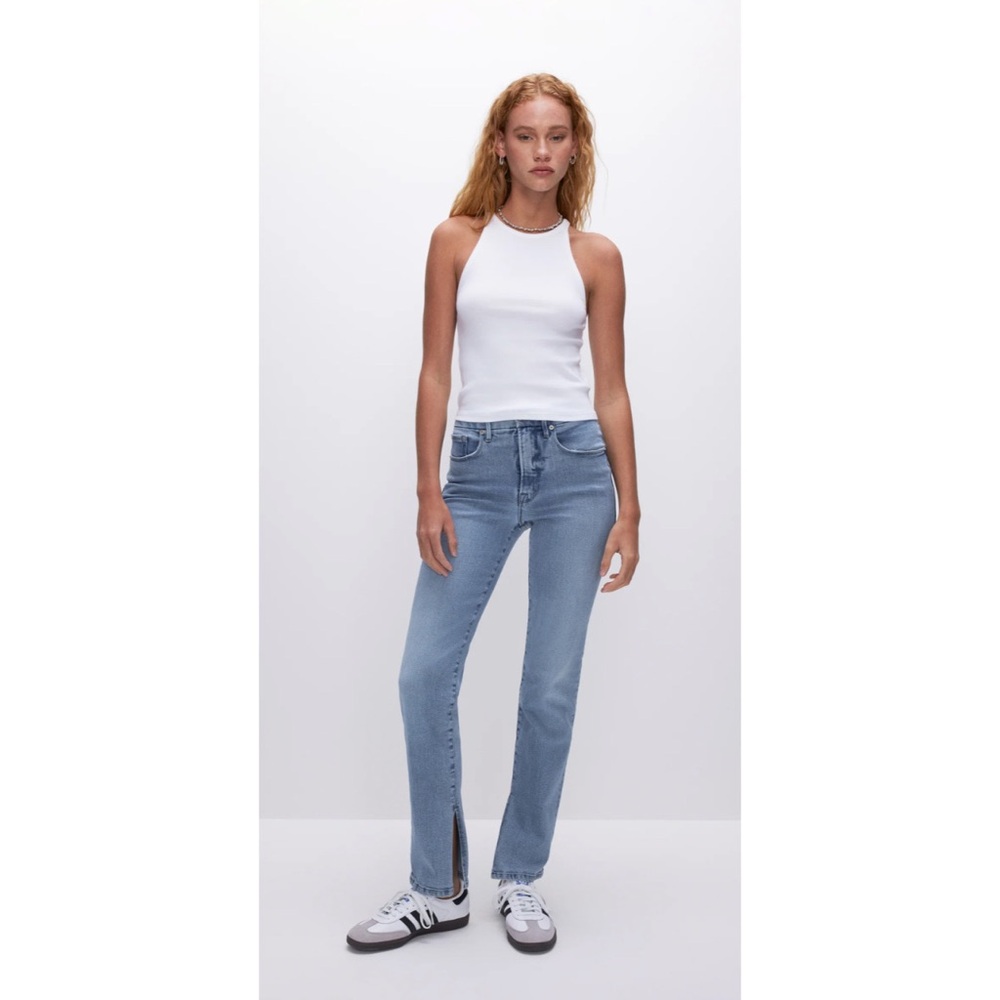 Good American Bootcut Slit Jeans